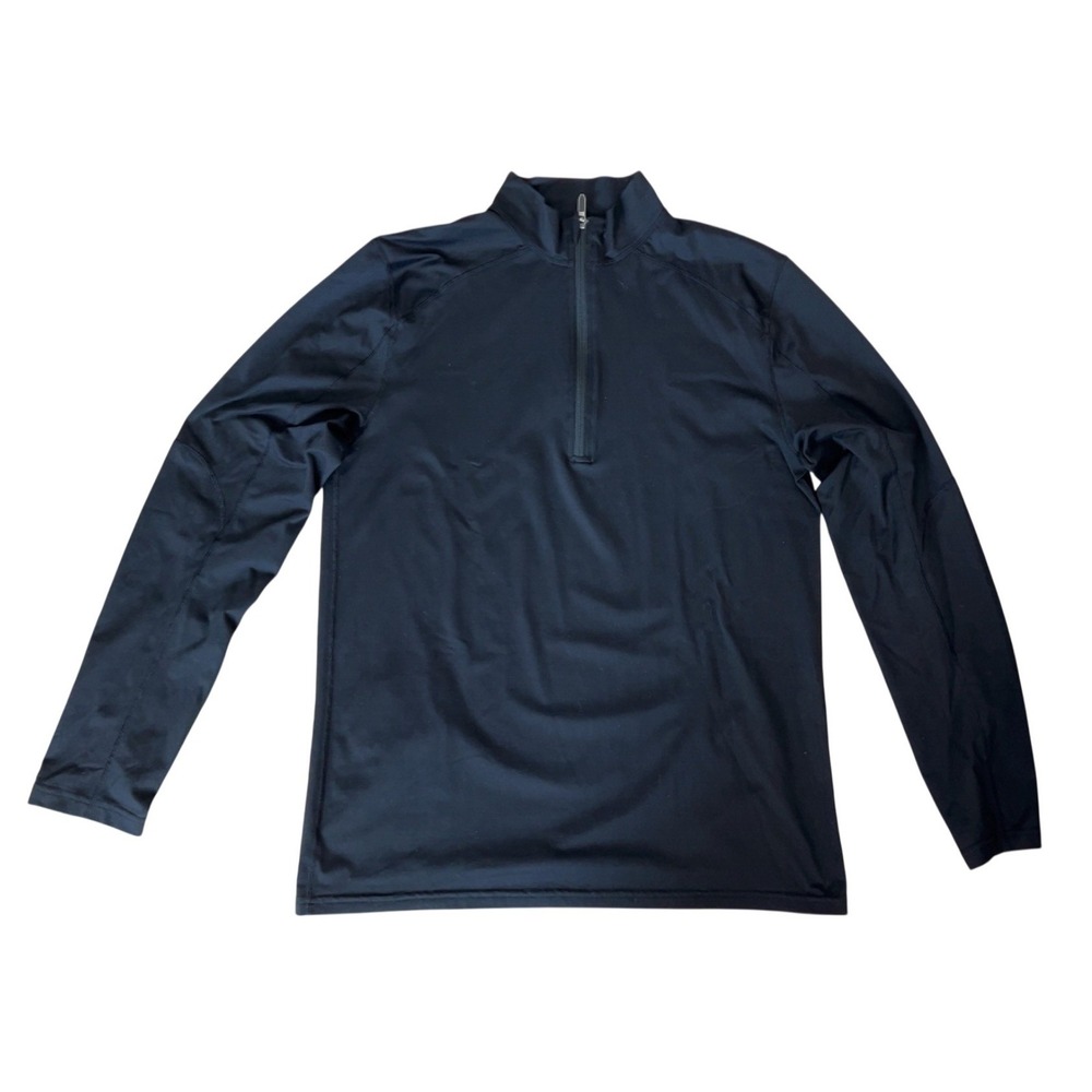 Mountain Hardwear Black Mock Neck Long Sleeve 1/4 Zip Baselayer Pullover Men  M